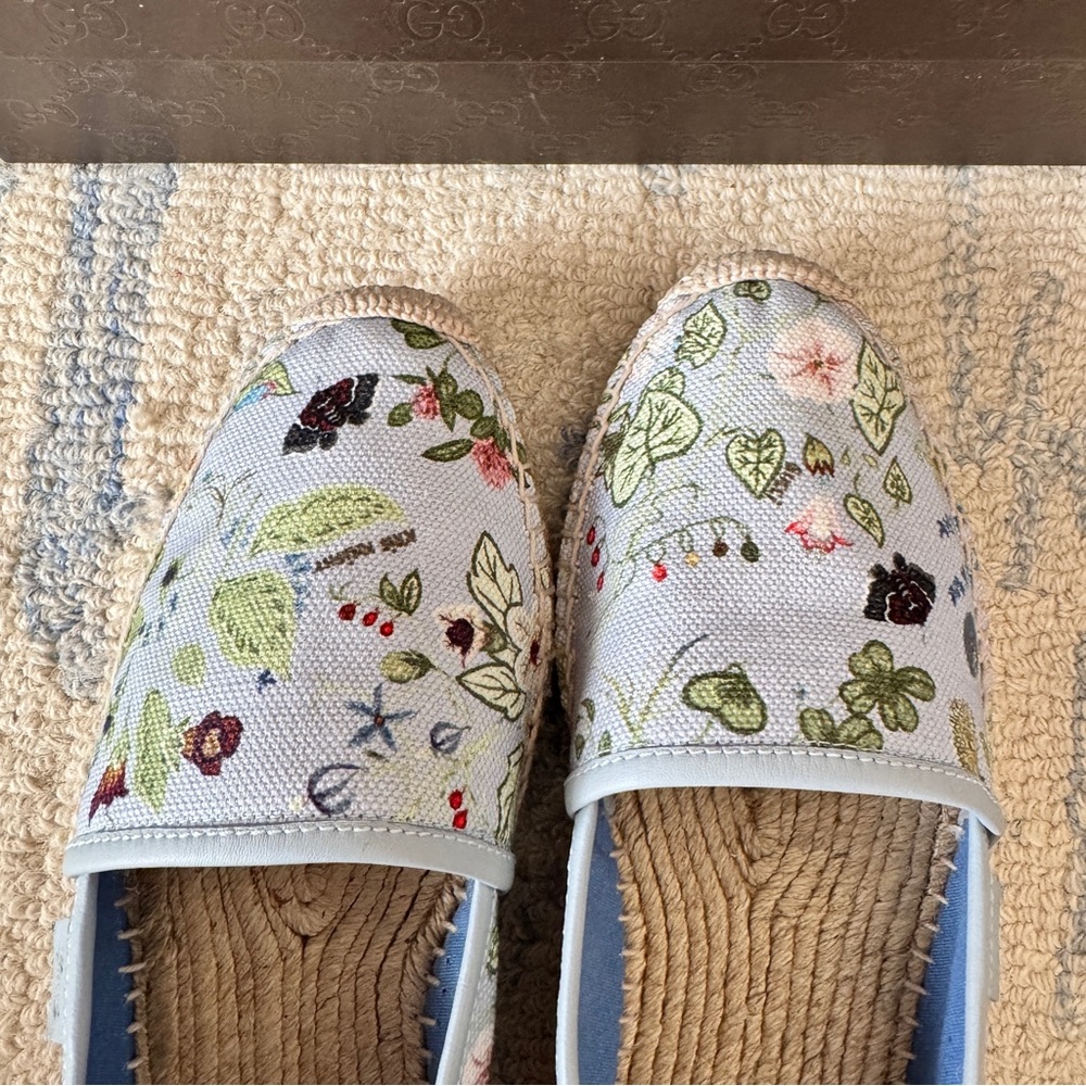 NEW Gucci Floral Espadrilles 38.5 - Picture 5 of 12